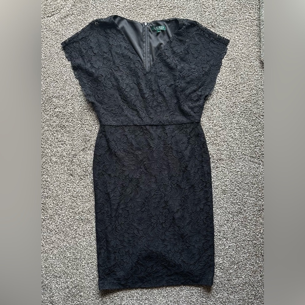 Ralph Lauren “Lauren” Black Formal Pencil Dress